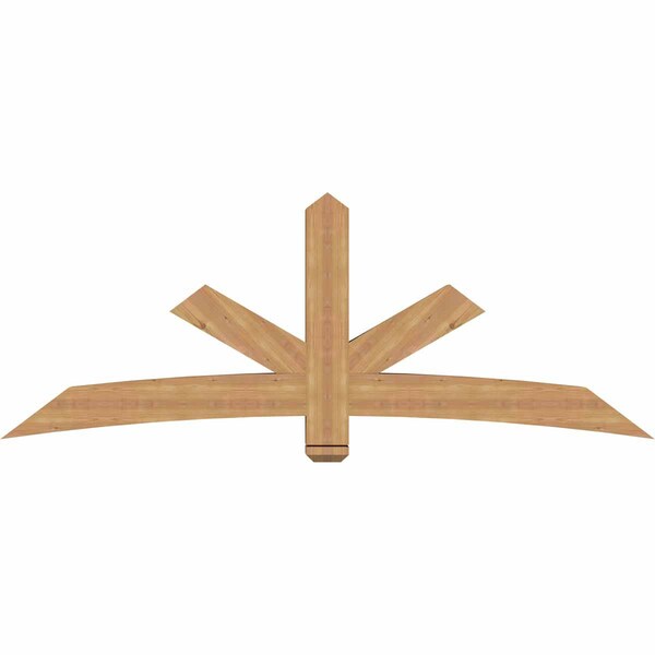 Ekena Millwork Alberta Smooth Timber Gable Bracket, Western Red Cedar, 84"W x 31"H x 5 1/2"D x 5 1/2"F, 9/12 Pitch GBW084X31X0606ALB00SWR - main